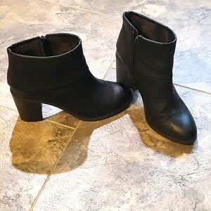 Black heeled booties